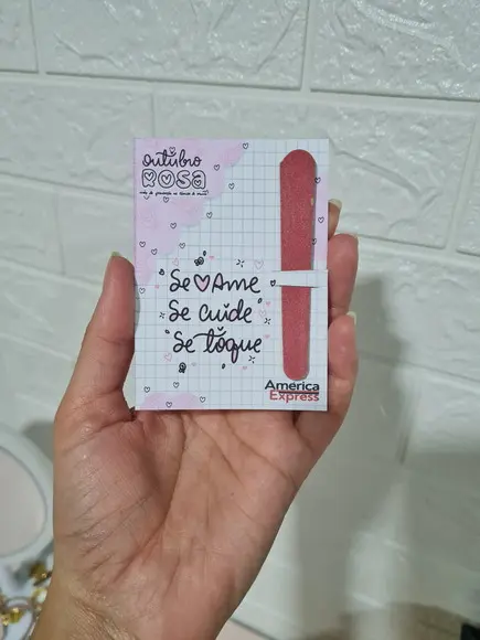 Card Tag para Mini Lixa Outubro Rosa