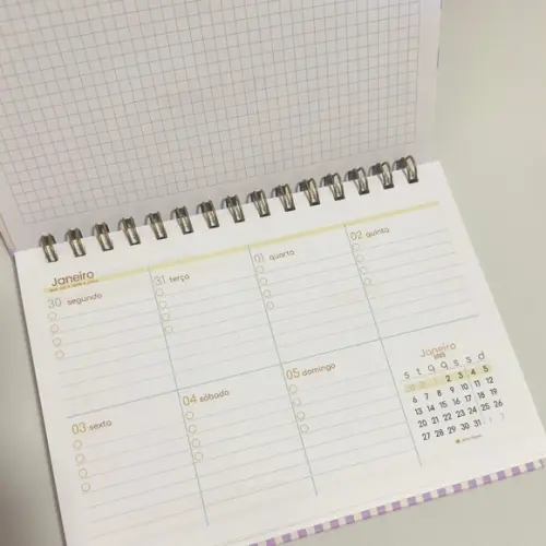 Desk Planner Semanal A5 Permanente ou 2026