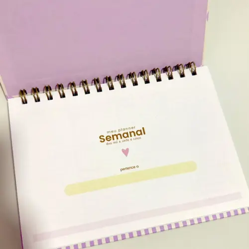 Desk Planner Semanal A5 Permanente ou 2026