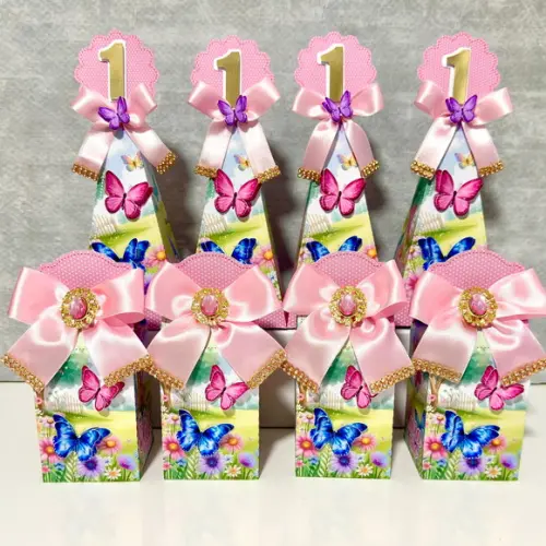 Kit 20 Caixas Personalizadas Jardim das Borboletas