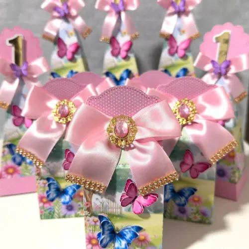 Kit 20 Caixas Personalizadas Jardim das Borboletas