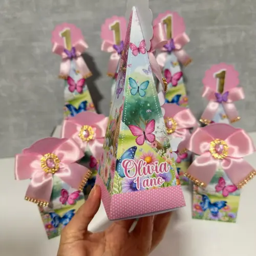 Kit 20 Caixas Personalizadas Jardim das Borboletas