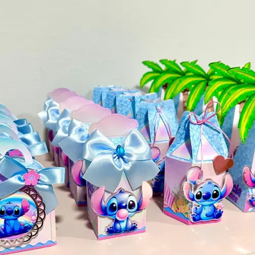 Kit 20 Caixas Personalizadas Stitch