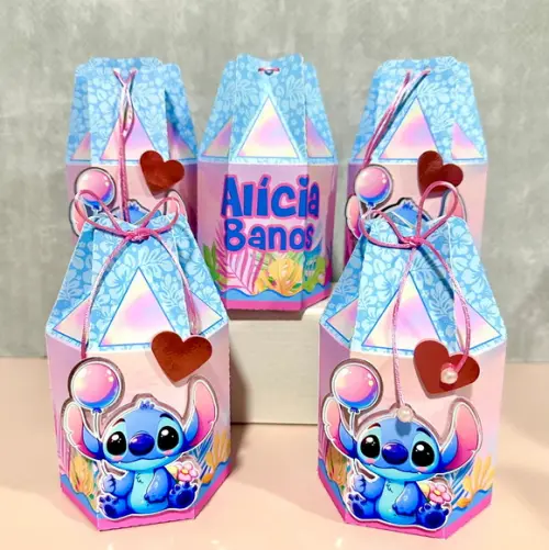 Kit 20 Caixas Personalizadas Stitch