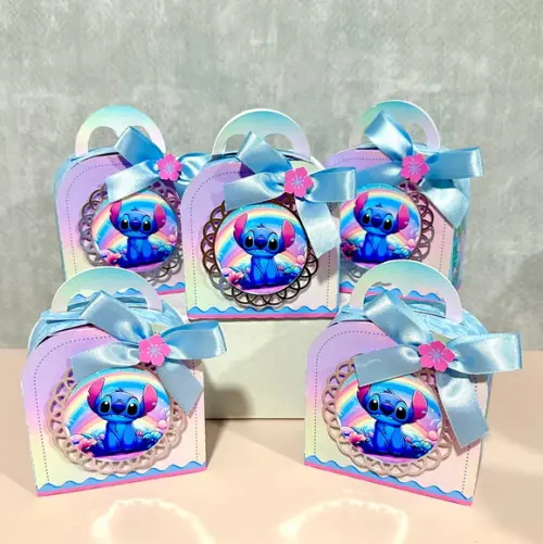 Kit 20 Caixas Personalizadas Stitch