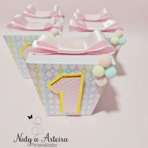 Kit 20 Personalizados Luxo Circo Rosa