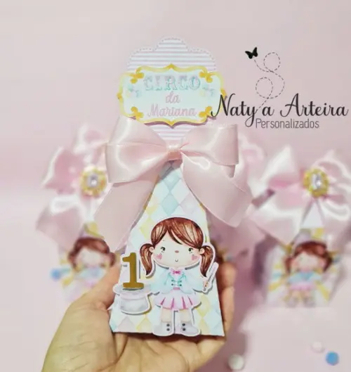 Kit 20 Personalizados Luxo Circo Rosa