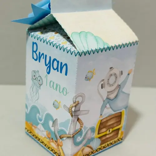 Kit 21 Personalizados Fundo do Mar