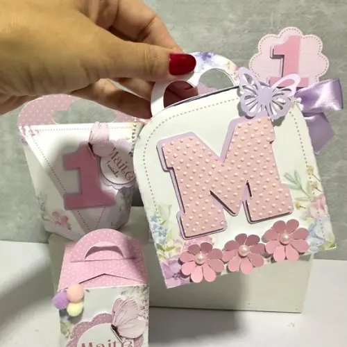 Kit 25 Caixas Personalizadas Jardim das Borboletas