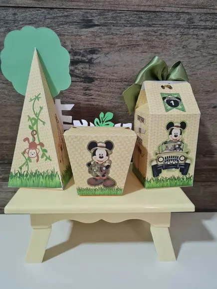 Kit 30 Personalizados Mickey Safari