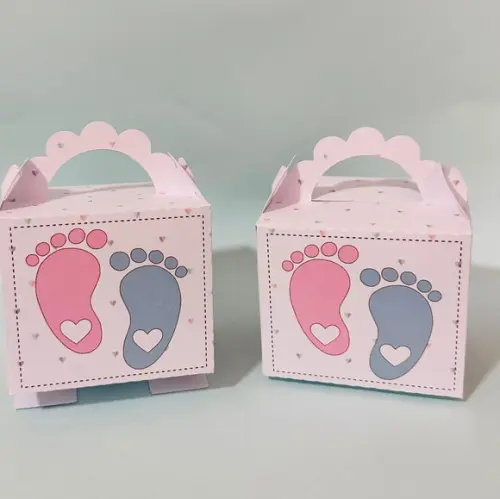 Kit Caixinhas Personalizadas Chá Revelação 15 Peças