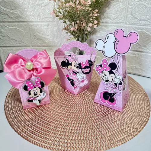 Kit Personalizados Minnie Rosa 15 Peças