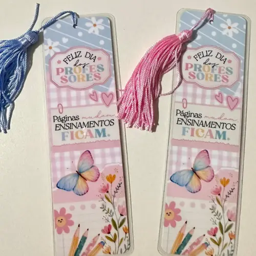 Marca Páginas Dia dos Professores com Tassel
