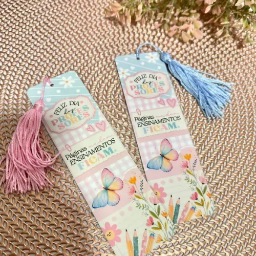Marca Páginas Dia dos Professores com Tassel