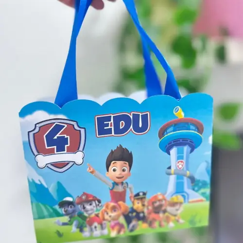 Sacolinha Personalizada Patrulha Canina Menino