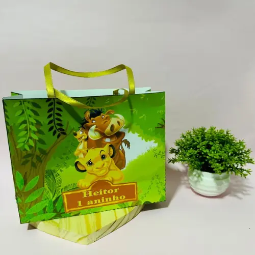 Sacolinha Personalizada Rei Leão