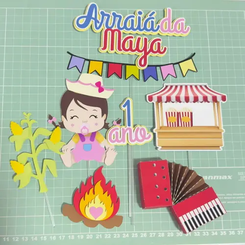 Topo de Bolo Arraia Festa Junina