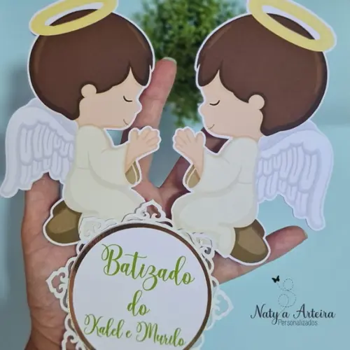 Topo de Bolo Batizado Eucaristia
