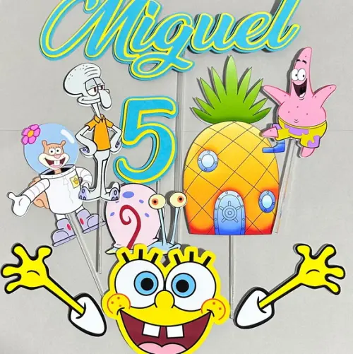 Topo de Bolo Bob Esponja