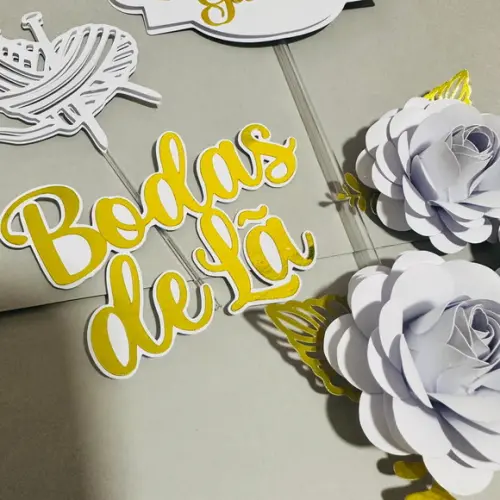 Topo de Bolo Bodas de Lã