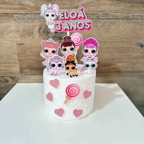 Topo de Bolo Boneca Lol