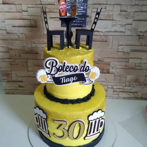 Topo de Bolo Boteco 3d