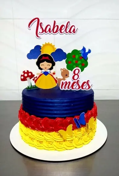 Topo De Bolo Branca De Neve Cute