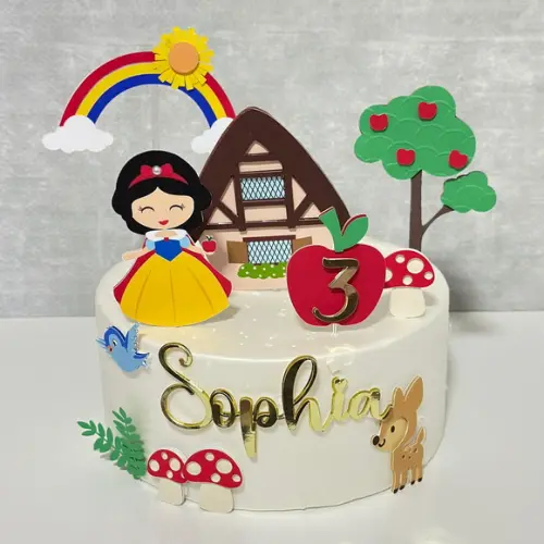 Topo de Bolo Branca de Neve Cute