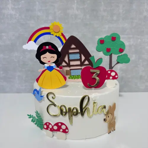 Topo de Bolo Branca de Neve Cute