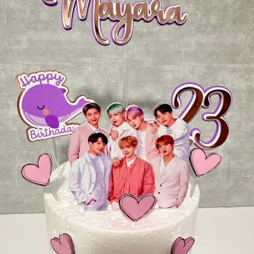 Topo de Bolo Bts Kpop