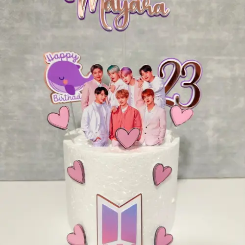 Topo de Bolo Bts Kpop