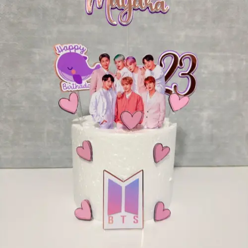 Topo de Bolo Bts Kpop