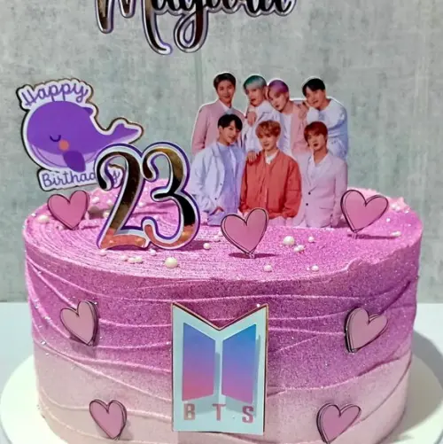 Topo de Bolo Bts Kpop