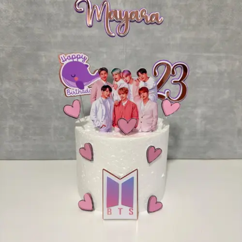 Topo de Bolo Bts Kpop