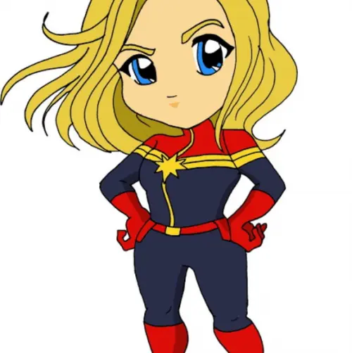 Topo de Bolo Capitã Marvel