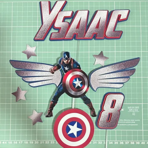 Topo de Bolo Capitão América Vingadores