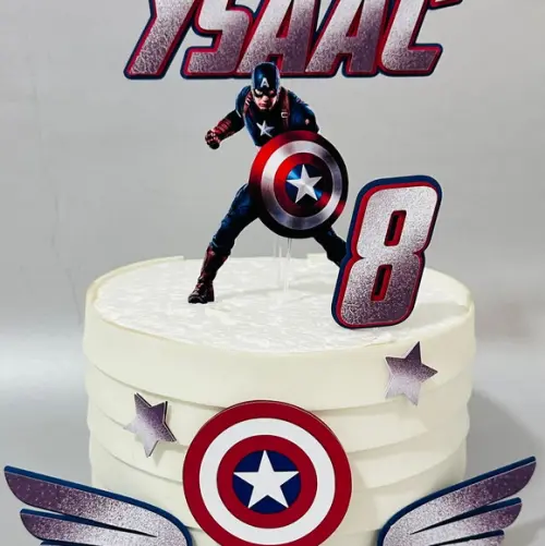 Topo de Bolo Capitão América Vingadores