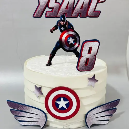 Topo de Bolo Capitão América Vingadores