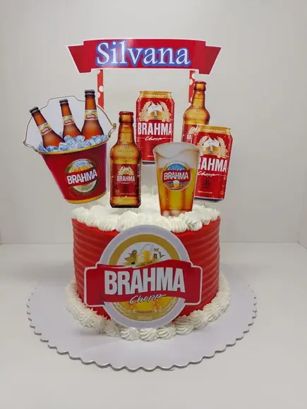 Topo De Bolo Cerveja Brahma