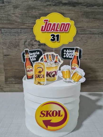 Topo De Bolo Cerveja Skol