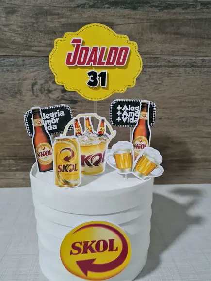 Topo De Bolo Cerveja Skol