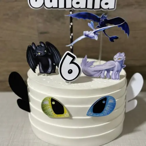 Topo de Bolo Como Treinar Seu Dragão