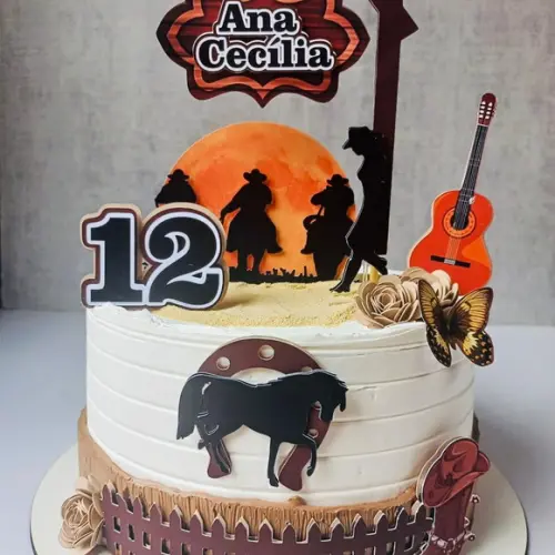 Topo de Bolo Country Vaqueira