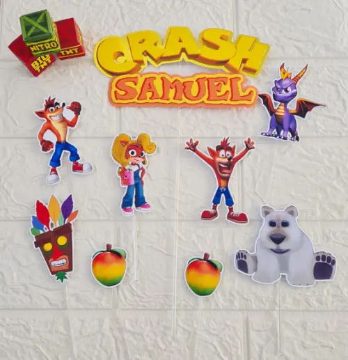 Topo de Bolo Crash Bandicoot