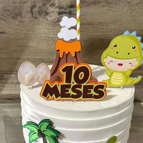 Topo de Bolo Dino Baby Cute