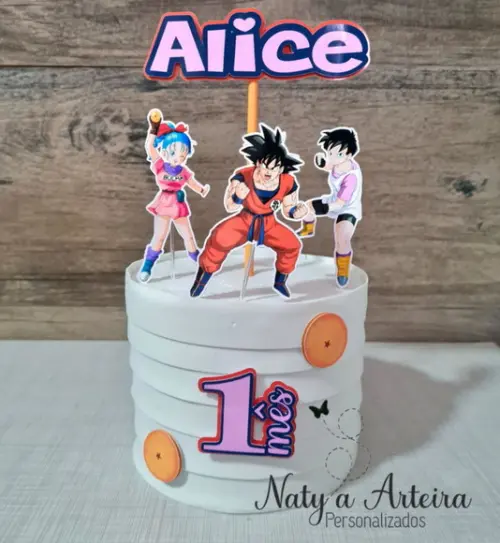 Topo de Bolo Dragon Ball Menina
