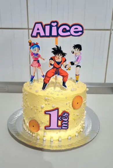 Topo de Bolo Dragon Ball Menina