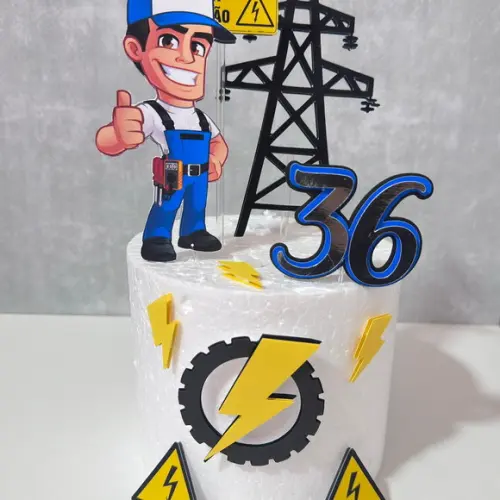 Topo de Bolo Eletricista