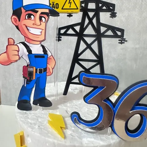 Topo de Bolo Eletricista