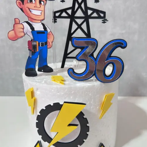 Topo de Bolo Eletricista